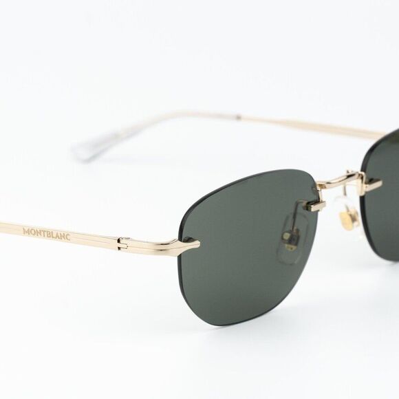 Montblanc Women Sunglasses Gold Grey Square Rimless MB0303S 001 NEW AUTHENTIC main image 13